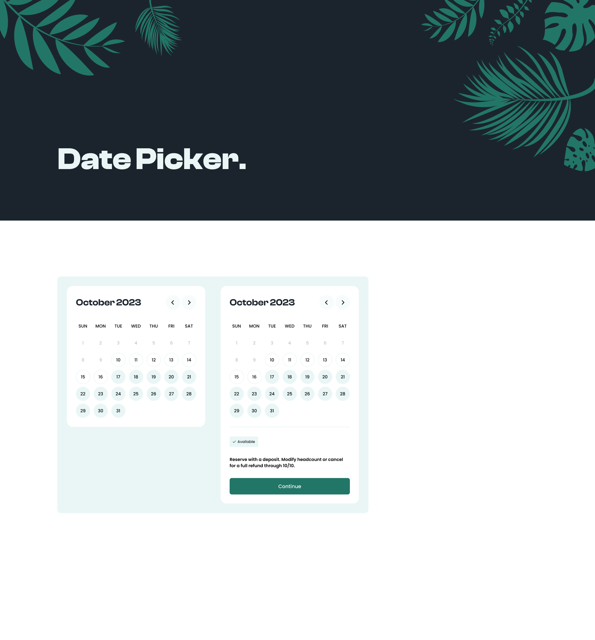 Date picker component
