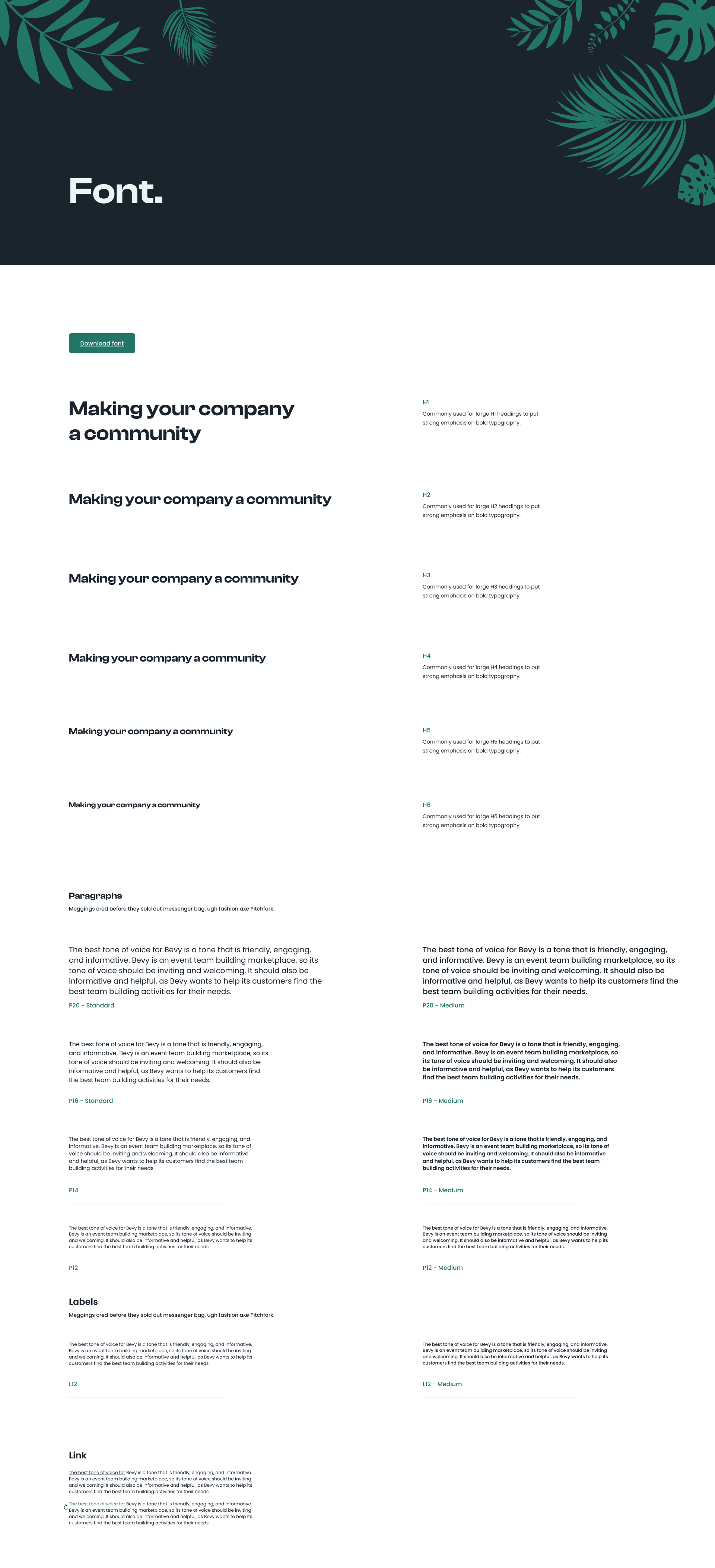 Type scale and font system